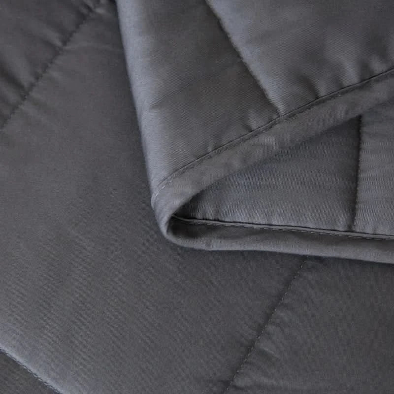 Weighted blanket with glass beads