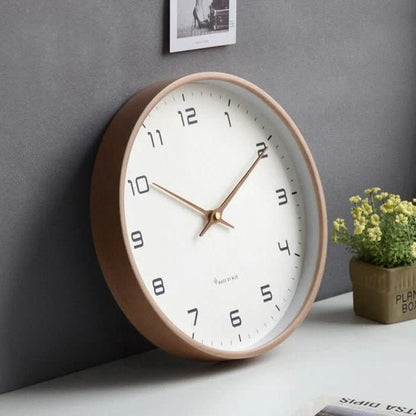 Zegar Ścienny z Litego Drewna w Stylu Skandynawskim 25 cm lub 30 cm