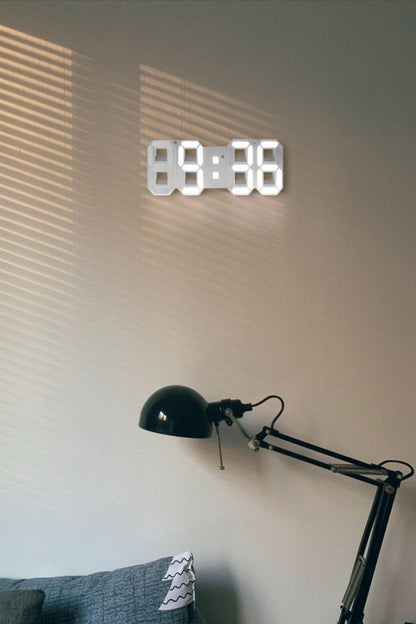 Zegar LED 3D ścienny lub stołowy