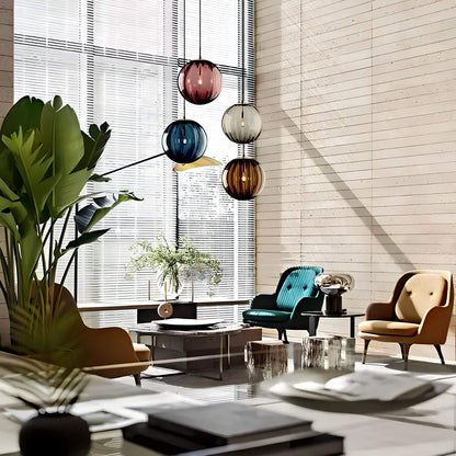 Suspension boule en verre