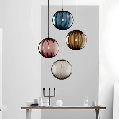 Suspension boule en verre