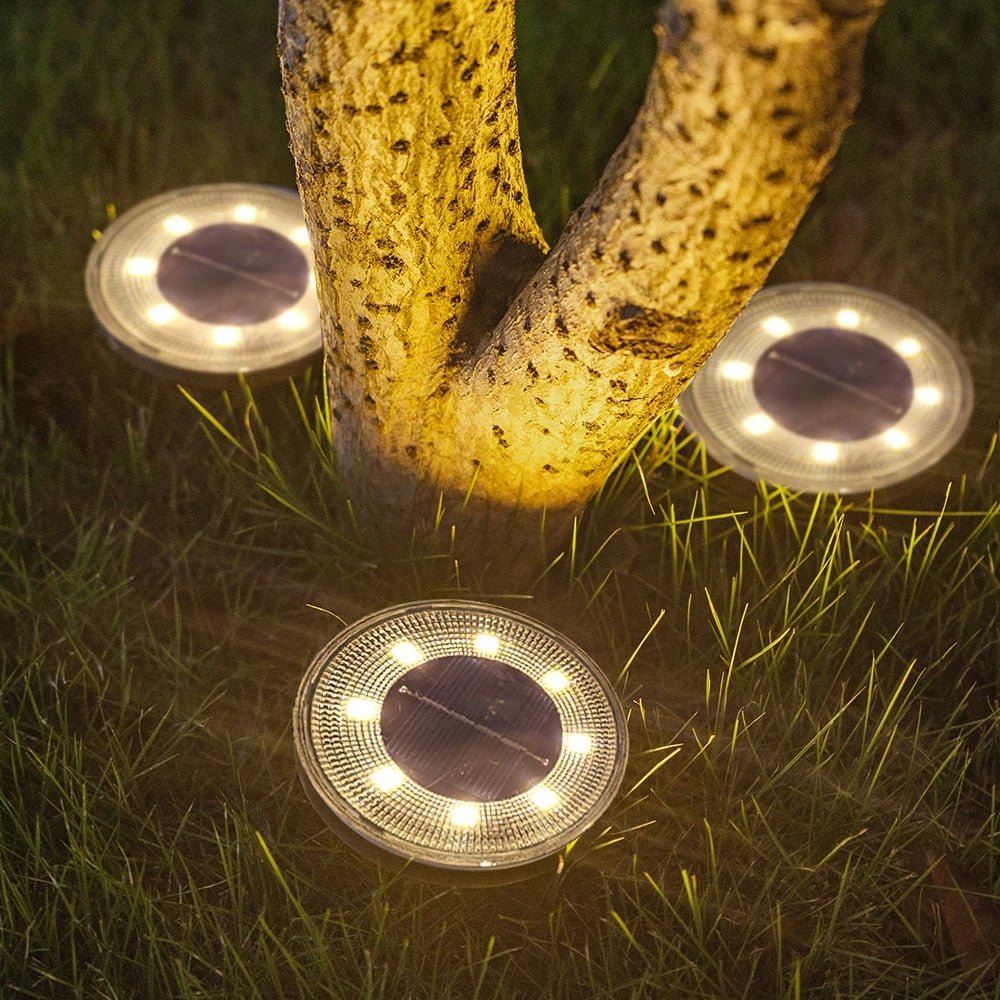 Solarne lampy ogrodowe LED wbijane w ziemię zestaw 4–20 sztuk do oświetlenia zewnętrznego