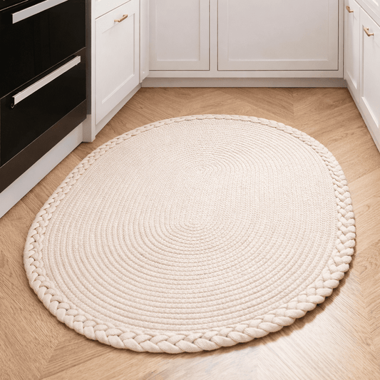 Handwoven cotton mat 65×45 cm