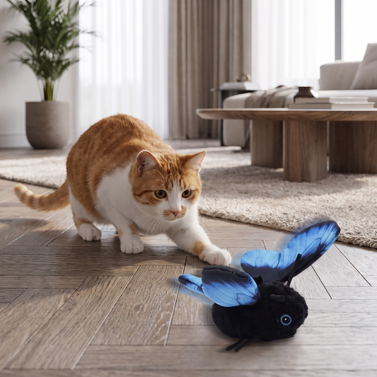 Jouet pour chat papillon