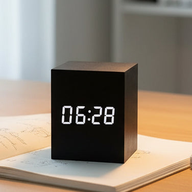 LED alarm clock with date and temperature
