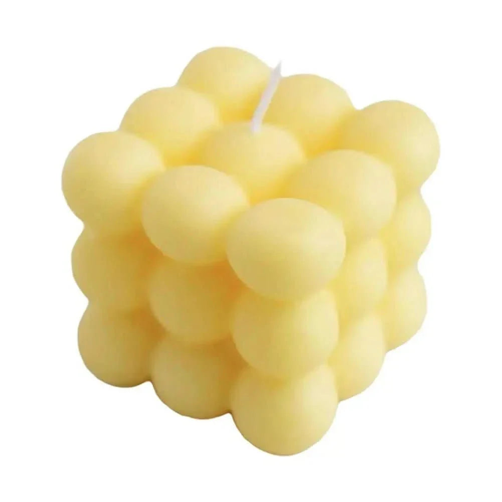 Scented cube-shaped candle