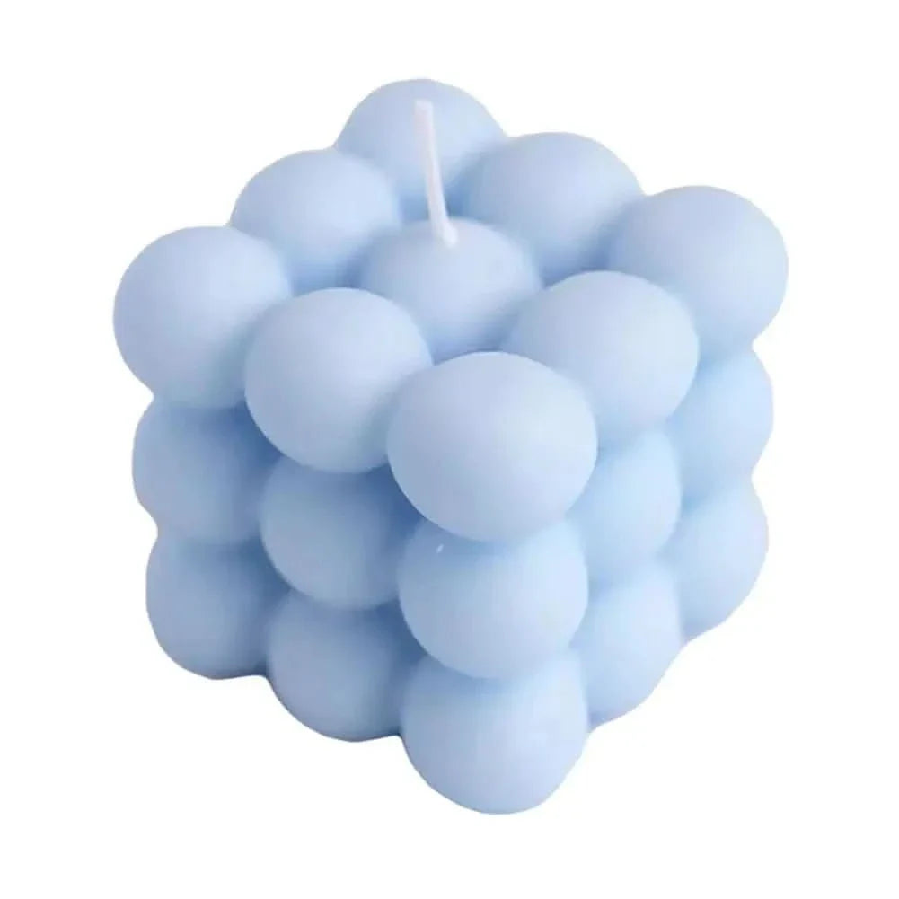 Scented cube-shaped candle