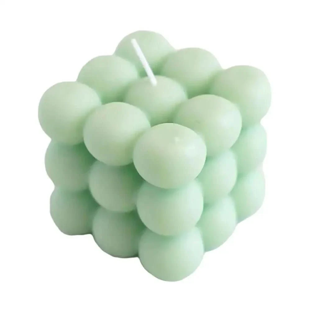 Scented cube-shaped candle