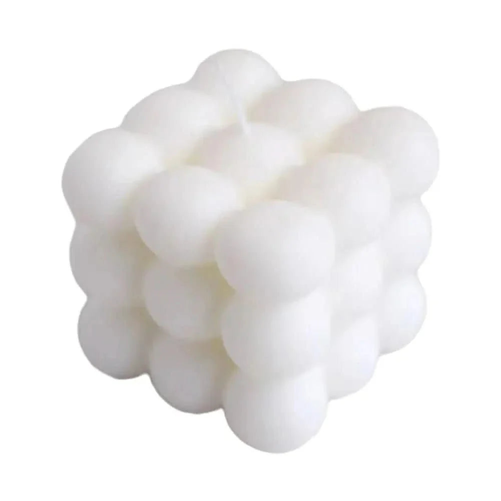 Scented cube-shaped candle