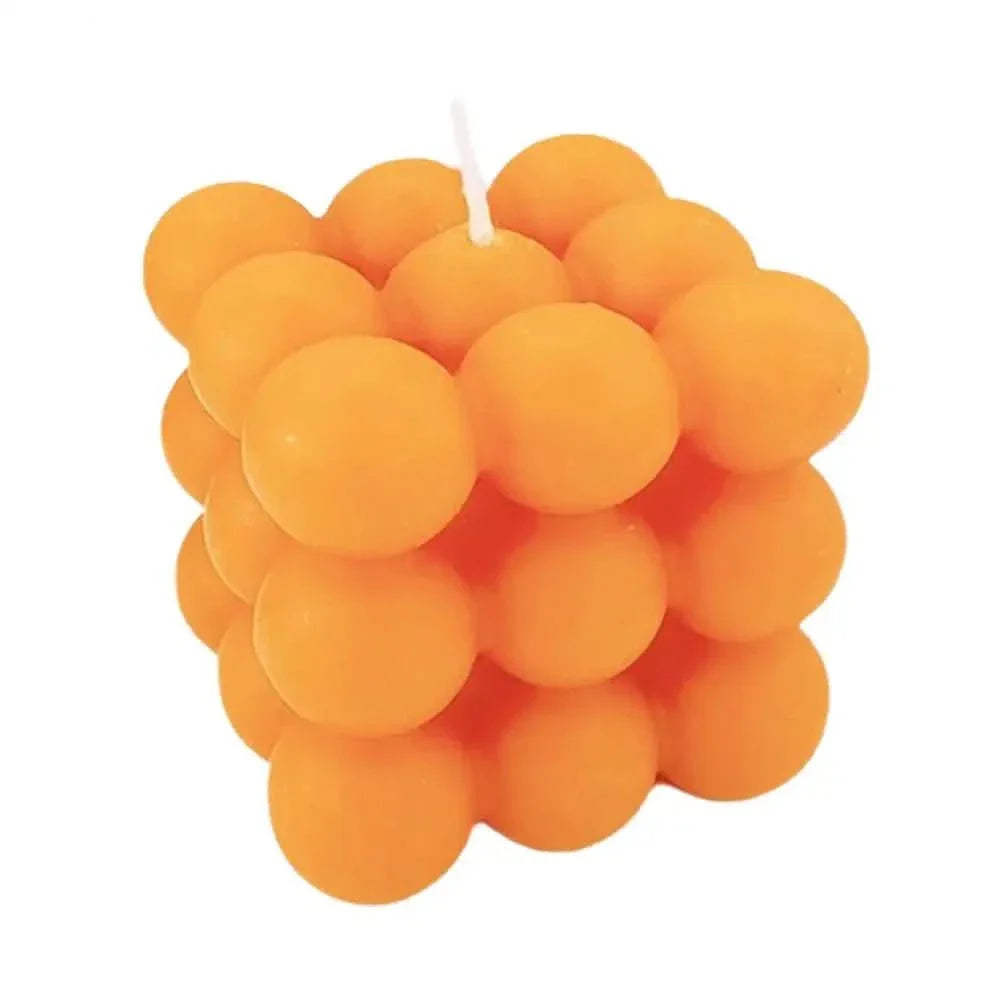 Scented cube-shaped candle