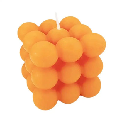 Scented cube-shaped candle