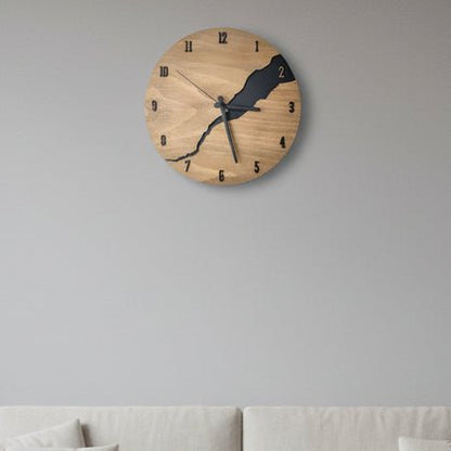 Drewniany Zegar Ścienny 30 cm w Stylu Nowoczesnym