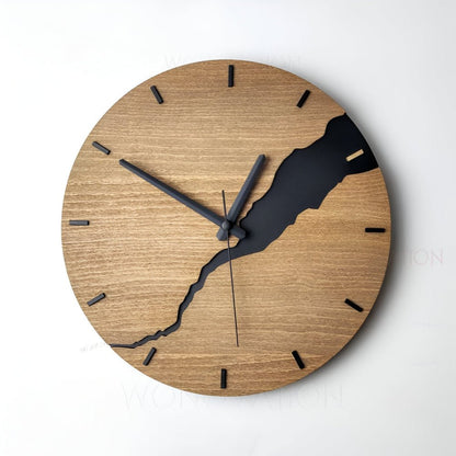 Drewniany Zegar Ścienny 30 cm w Stylu Nowoczesnym