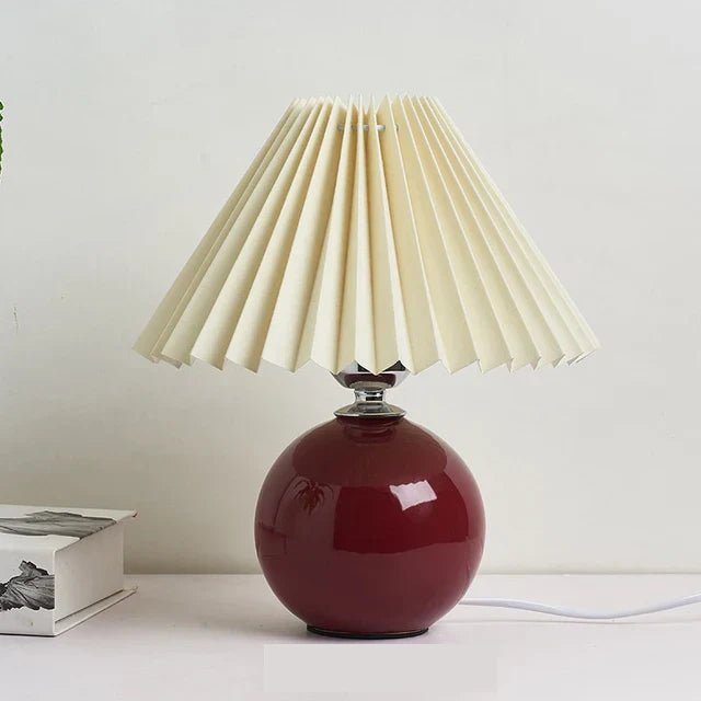 Lampa Stołowa z Tkaninowym Abażurem i Gwintem E27 do Sypialni i Salonu