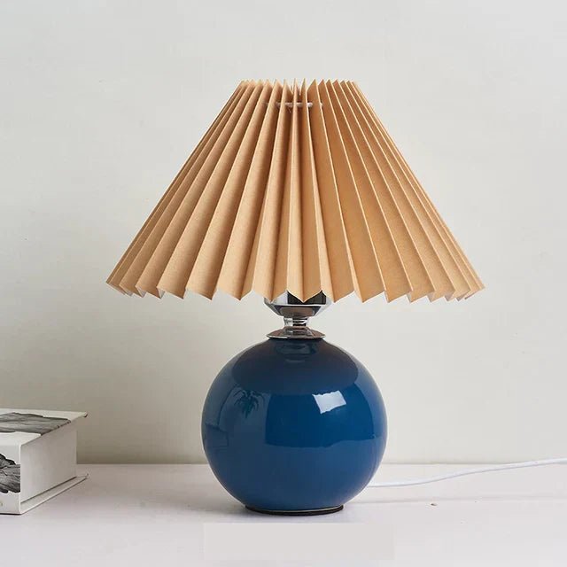 Lampa Stołowa z Tkaninowym Abażurem i Gwintem E27 do Sypialni i Salonu