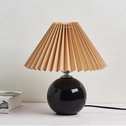 Lampa Stołowa z Tkaninowym Abażurem i Gwintem E27 do Sypialni i Salonu