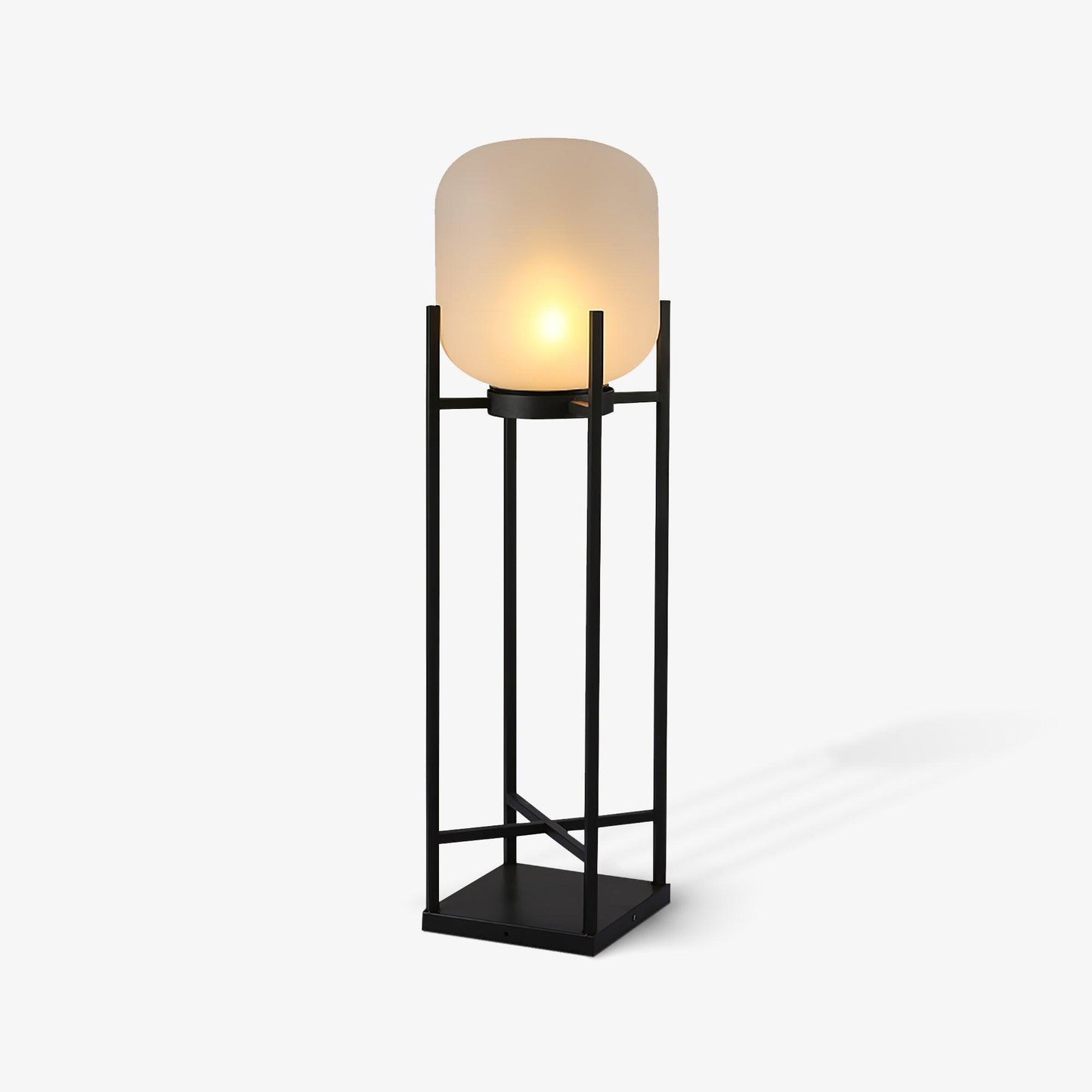 Solarna lampa stojąca LED do ogrodu ze stali nierdzewnej i szkła z automatycznym włączaniem nocnym
