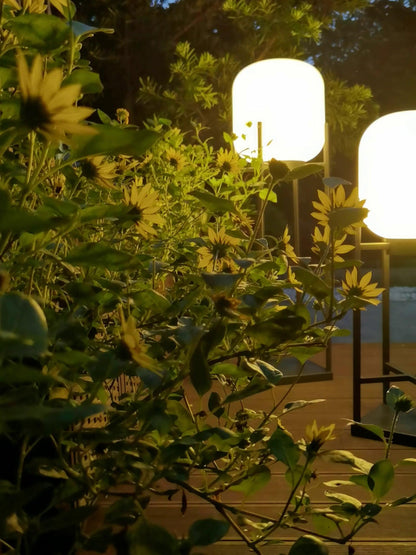 Solarna lampa stojąca LED do ogrodu ze stali nierdzewnej i szkła z automatycznym włączaniem nocnym