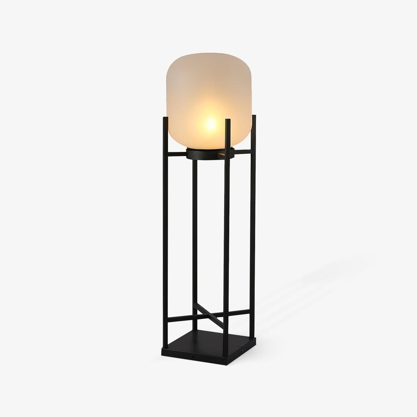 Solarna lampa stojąca LED do ogrodu ze stali nierdzewnej i szkła z automatycznym włączaniem nocnym