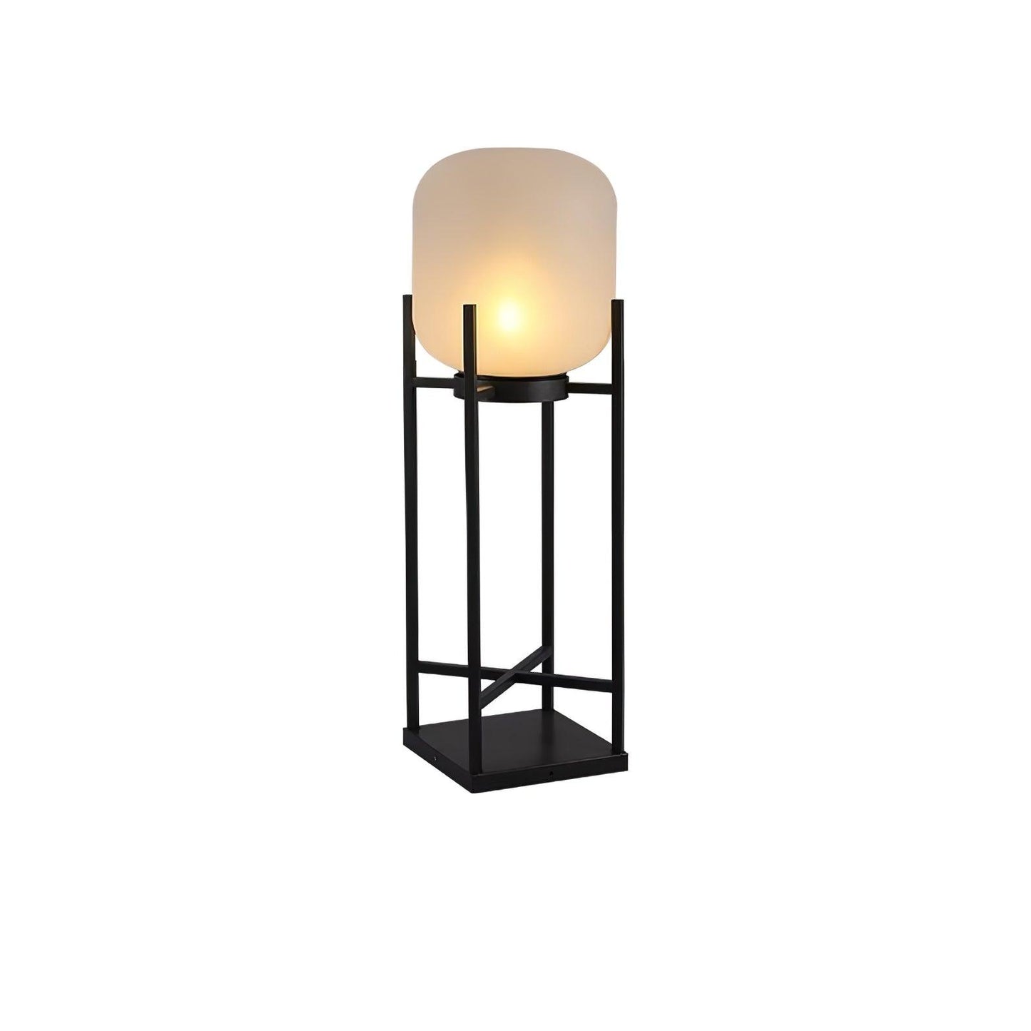 Solarna lampa stojąca LED do ogrodu ze stali nierdzewnej i szkła z automatycznym włączaniem nocnym