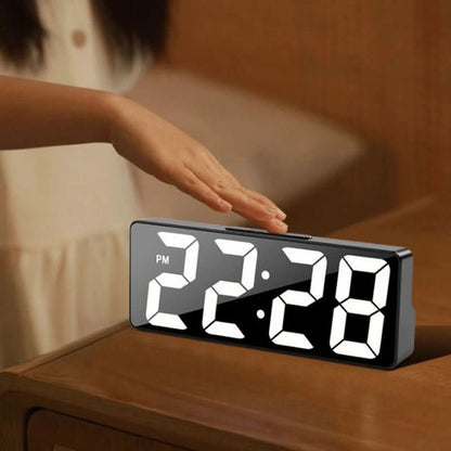 LED alarm clock with thermometer