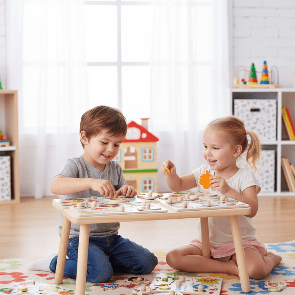 Drewniana Zabawka Montessori do Ćwiczenia Motoryki i Koordynacji dla Dzieci