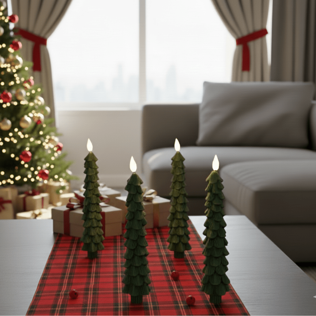 LED candles with a remote control and timer