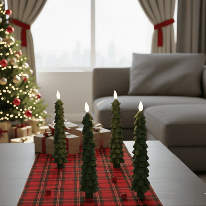 LED candles with a remote control and timer