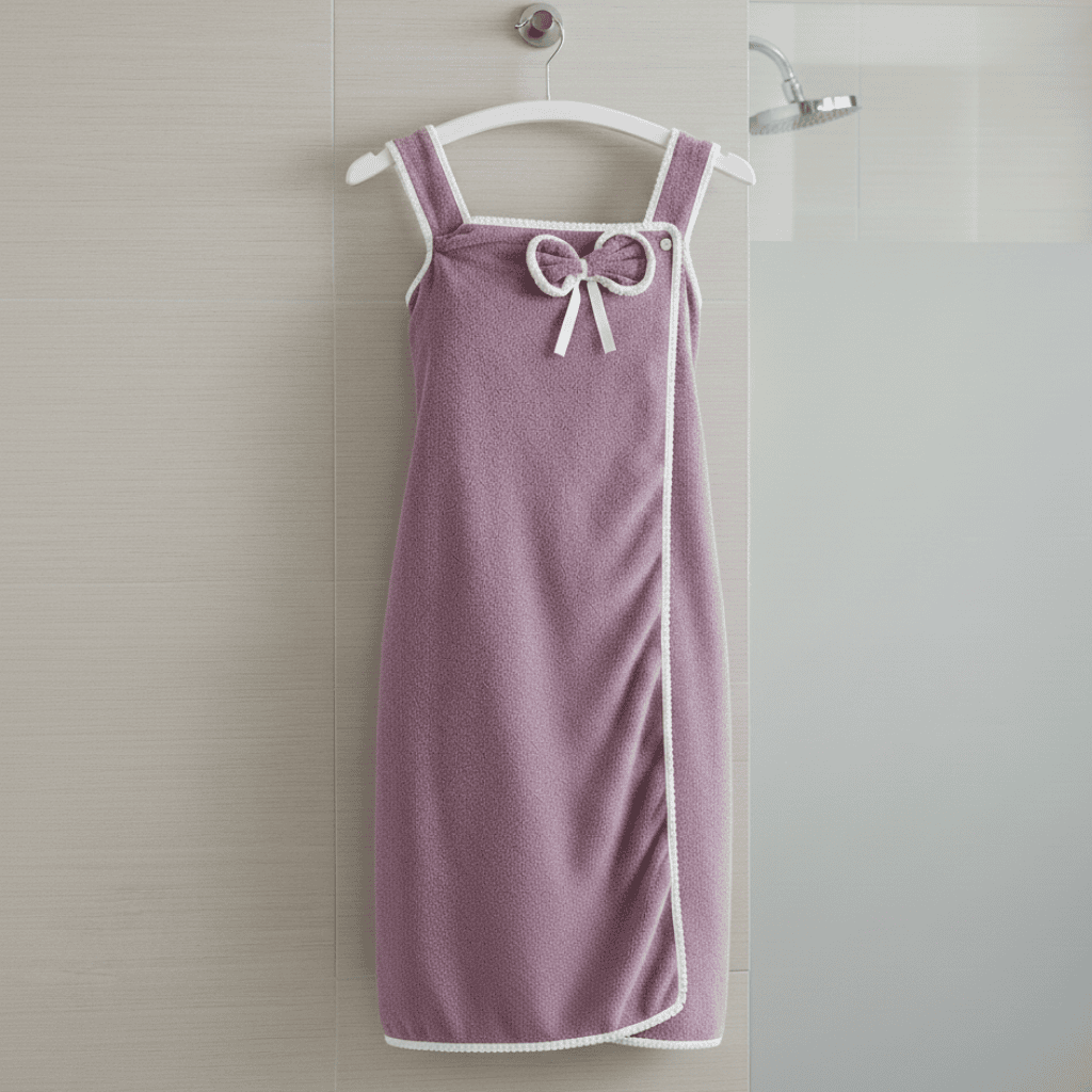 Towel dress with adjustable straps
