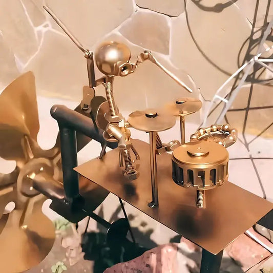 Dekoracja ogrodowa wiatrak metalowy muzyczny na palu do ogrodu