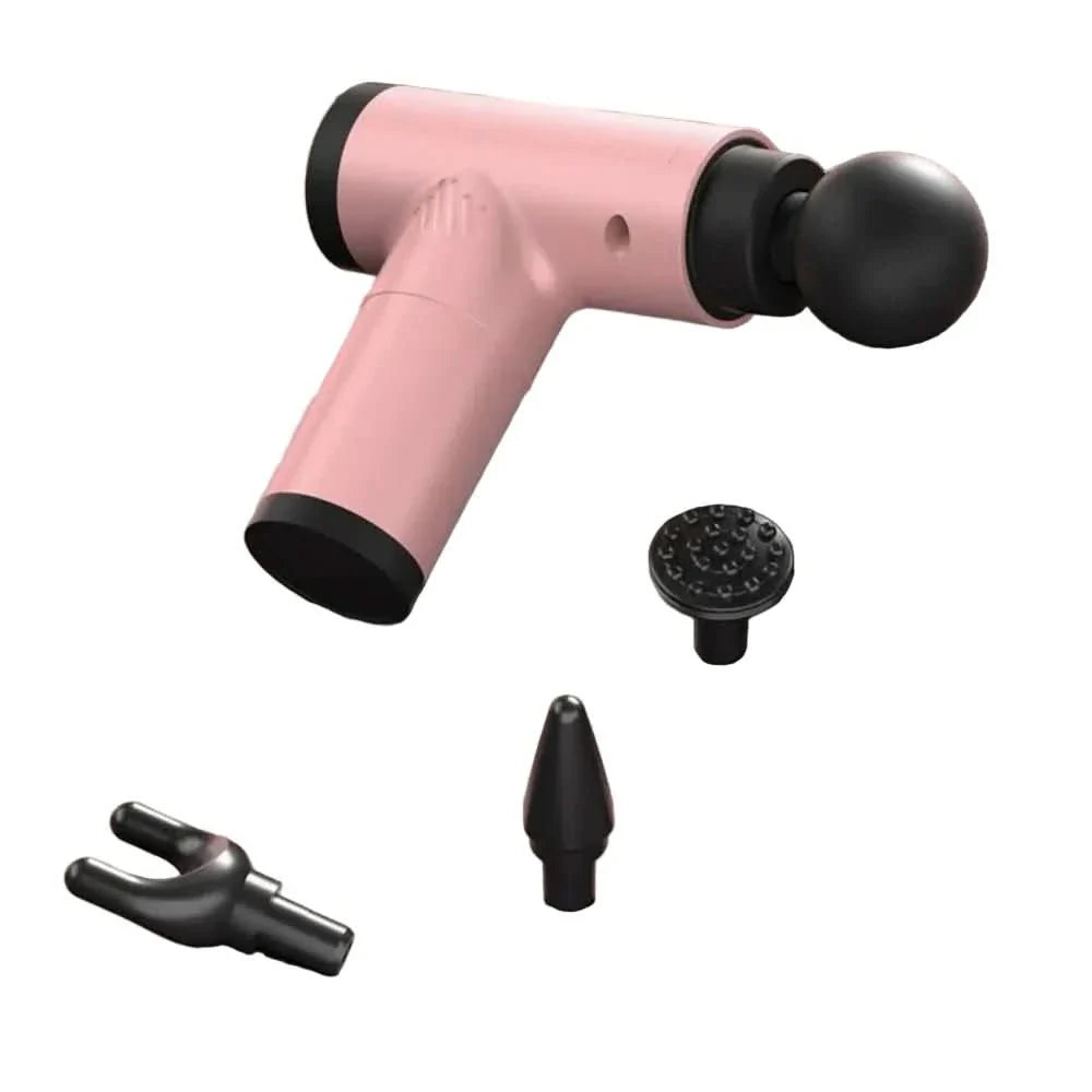 Mini Pistolet do Masażu z 6 Poziomami Prędkości i 4 Końcówkami Masującymi