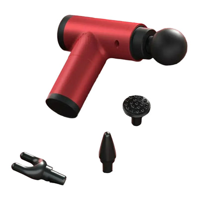 Mini Pistolet do Masażu z 6 Poziomami Prędkości i 4 Końcówkami Masującymi