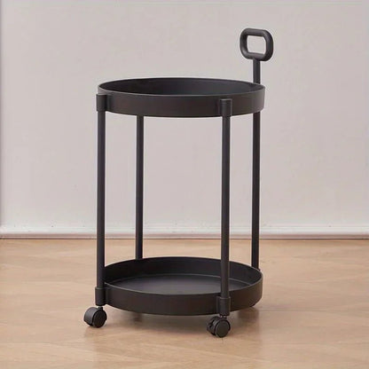 Dwupoziomowy Stolik Pomocniczy na Kółkach z Uchwytem 40 × 55 cm