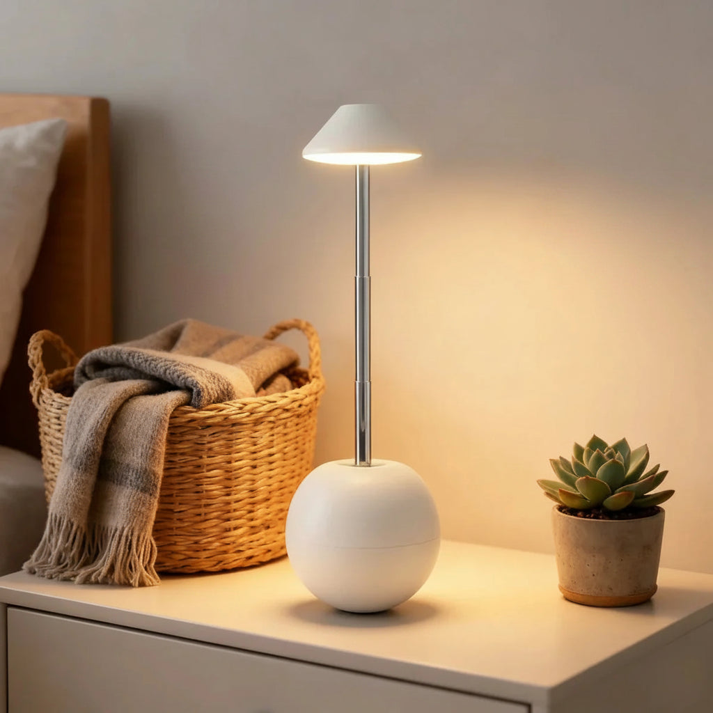 Lampa Nocna LED z Pilotem i Funkcją Ładowania USB