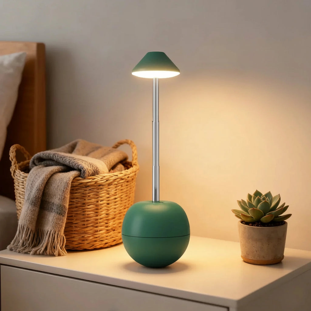 Lampa Nocna LED z Pilotem i Funkcją Ładowania USB