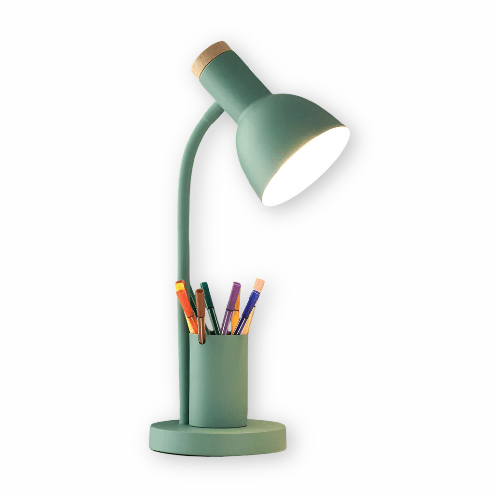 Lampa Biurkowa LED z Pojemnikiem na Długopisy i 3 Temperaturami Barwowymi Światła