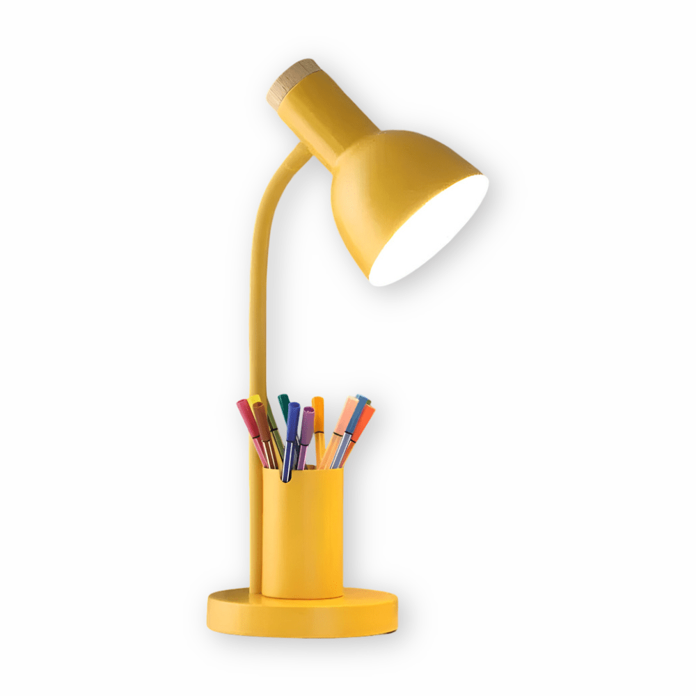 Lampa Biurkowa LED z Pojemnikiem na Długopisy i 3 Temperaturami Barwowymi Światła