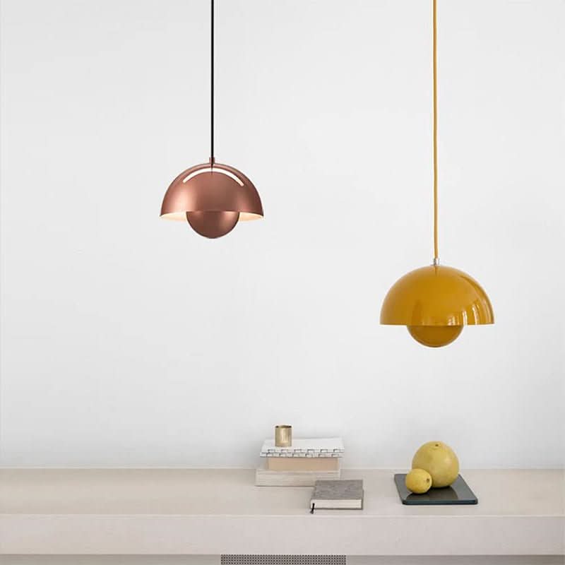 Lampa Wisząca w Stylu Skandynawskim z Regulowanym Przewodem i Kloszem Ø15 cm