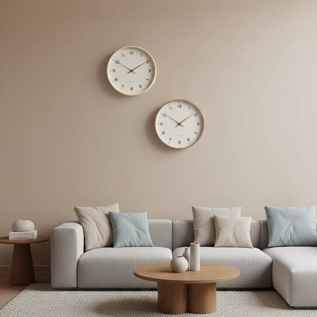 Drewniany Zegar Ścienny z Cichym Mechanizmem i Minimalistycznym Designem