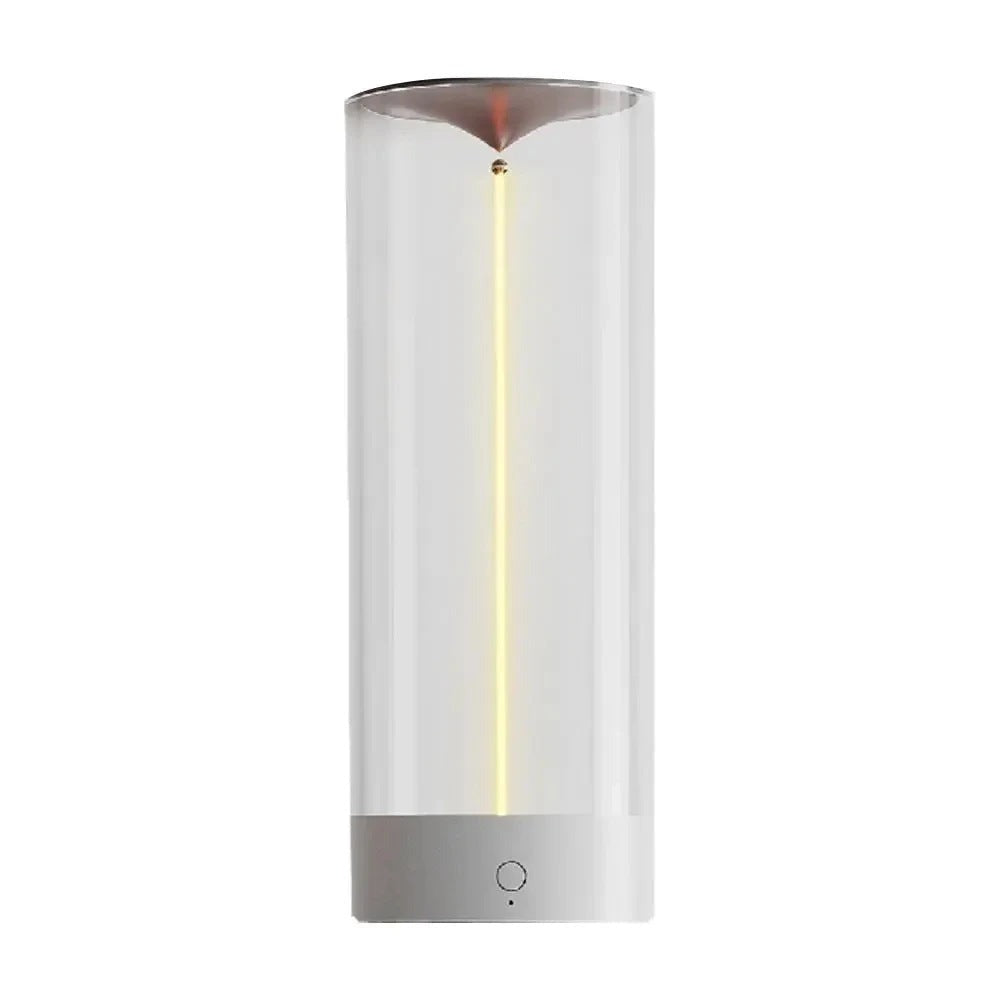 Lampka stołowa z cylindrycznym kloszem