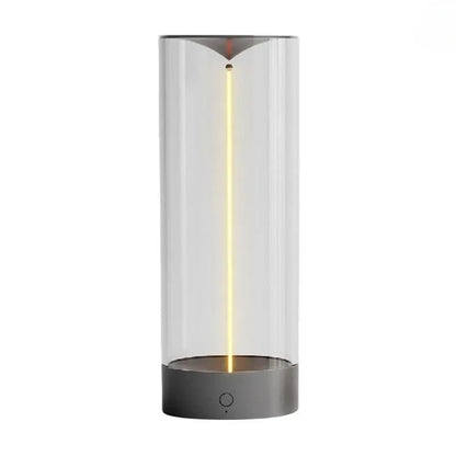 Lampka stołowa z cylindrycznym kloszem