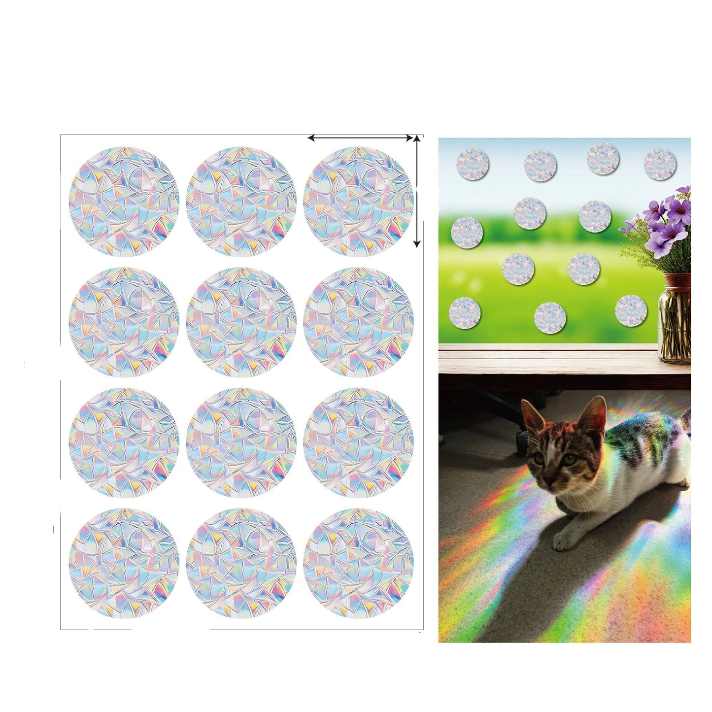 Naklejki okienne holograficzne
