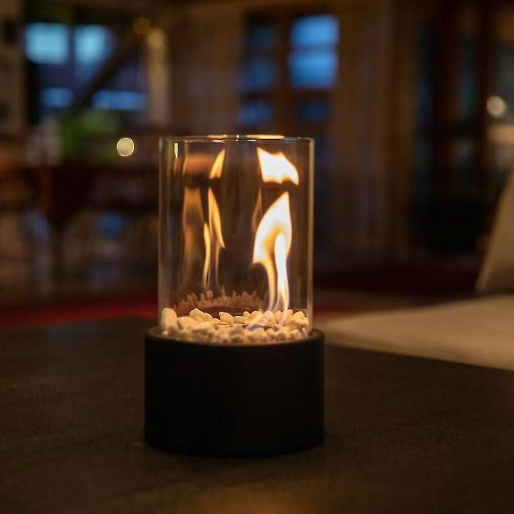 Szklana Lampa Olejowa z Metalową Podstawą i Zbiornikiem Wielokrotnego Napełniania