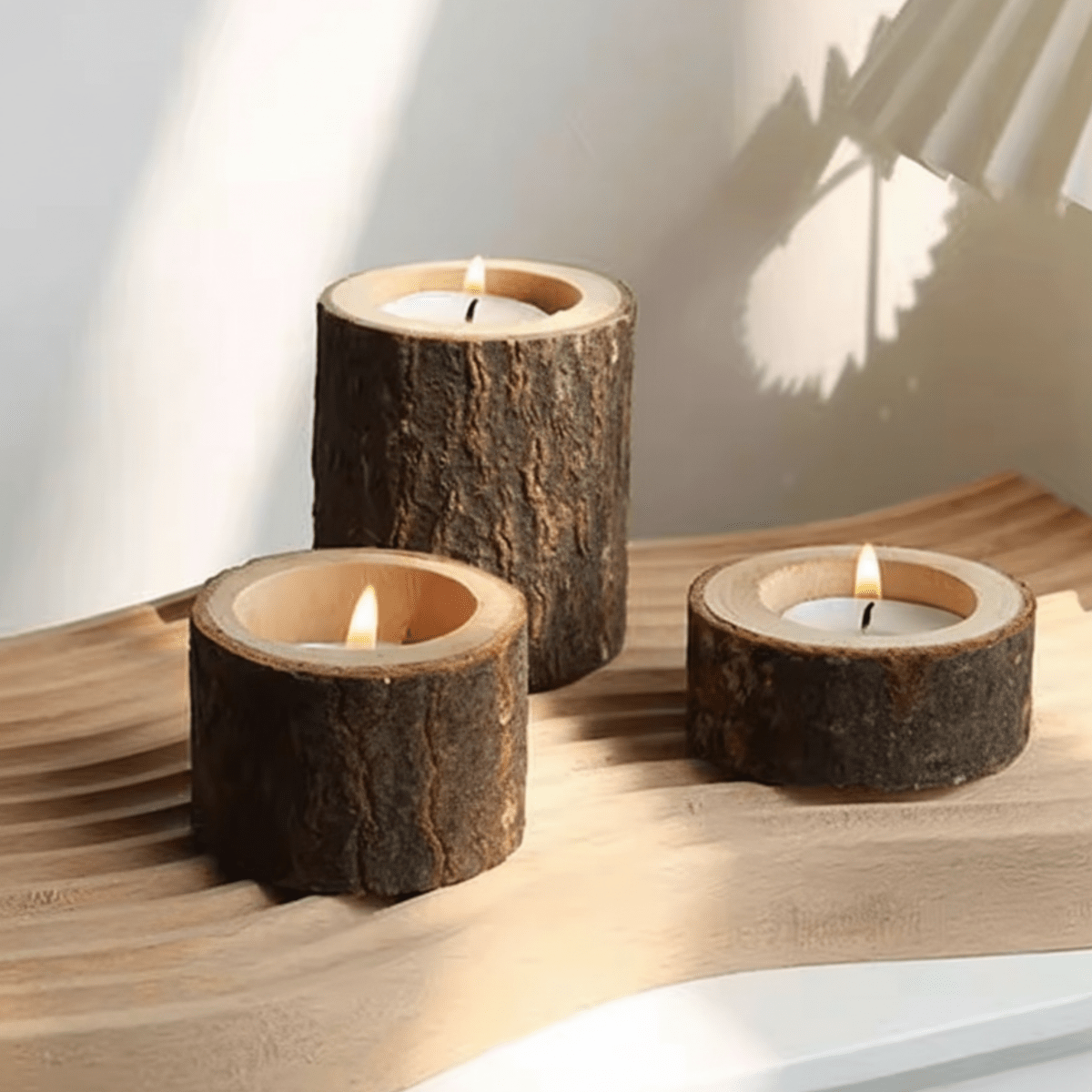 Decorative candle holders, set of 3 pcs.