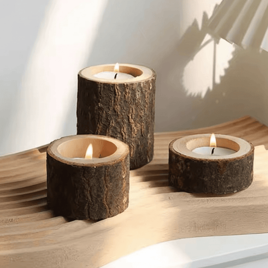 Decorative candle holders, set of 3 pcs.