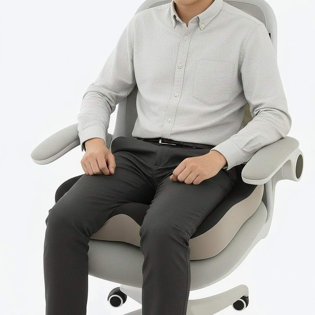 Memory foam pillow with lumbar support