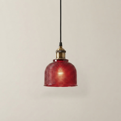 Suspension en verre avec monture dorée
