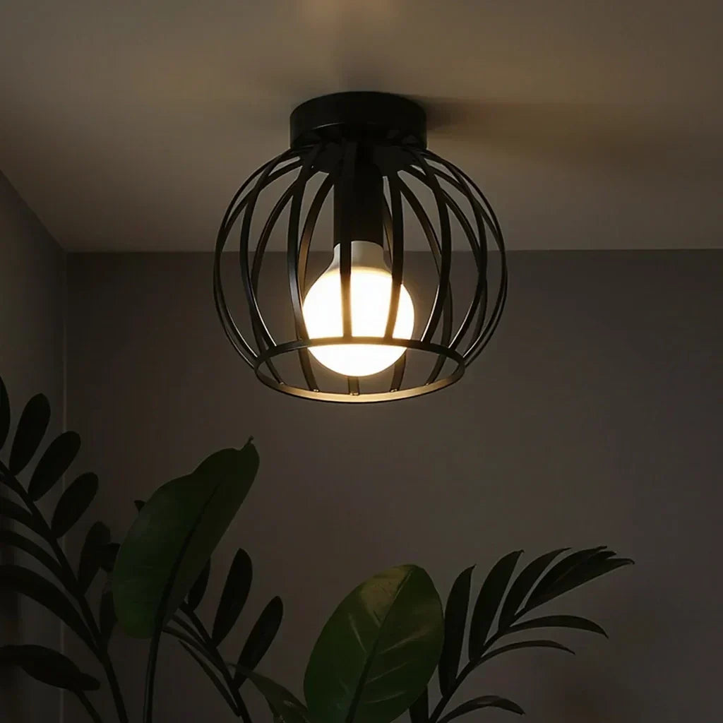Plafonnier ajouré noir