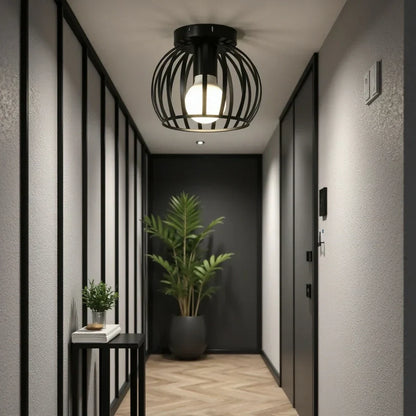 Plafonnier ajouré noir