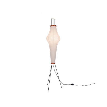 Lampa podłogowa papier ryżowy E27 stojąca metalowa do salonu i sypialni